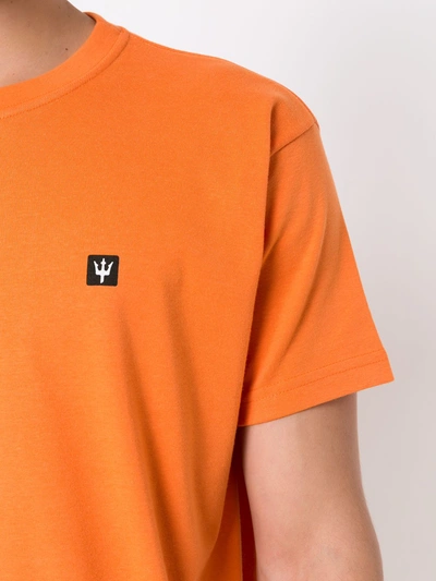 Shop Osklen Trident Cotton T-shirt In Orange