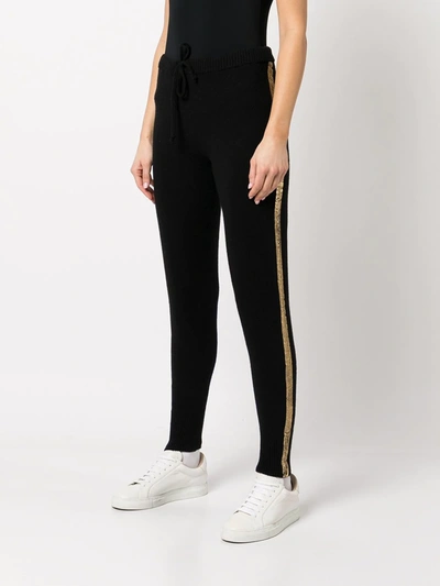 压膜效果条纹长裤