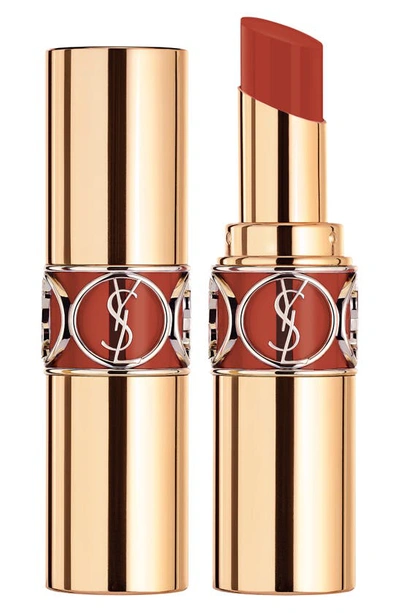 Shop Saint Laurent Rouge Volupté Shine Oil-in-stick Lipstick Balm In 155 Burgundy Bodysuit