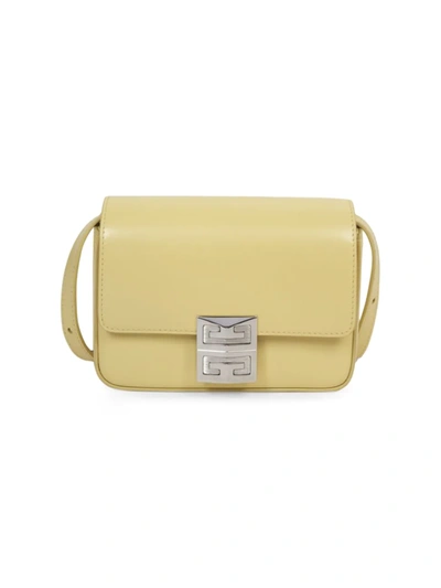 Shop Givenchy Small 4g Leather Crossbody Bag In Banana