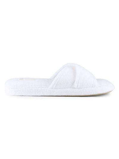 Shop Skin Women's Kyoto Velour Slide Slippers In White