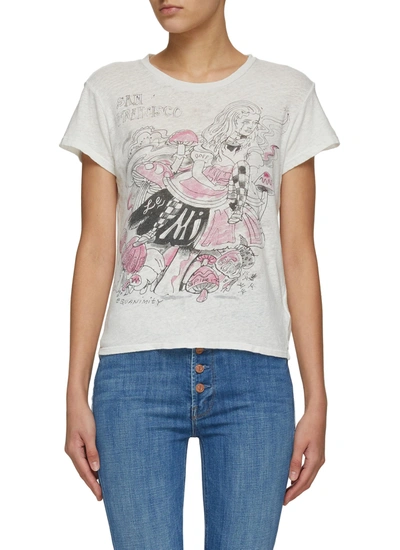 Shop Mother The Sinful ' Graphic Print T-shirt In Grey