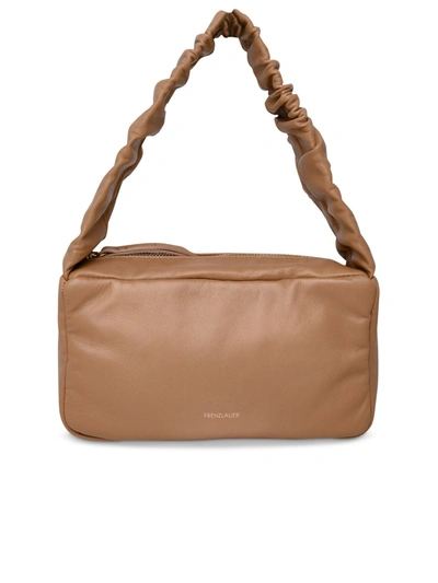 Shop Frenzlauer Beige Leather Flyer Crispy Bag In Brown