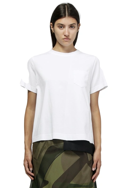 Shop Sacai T-shirt In White Cotton