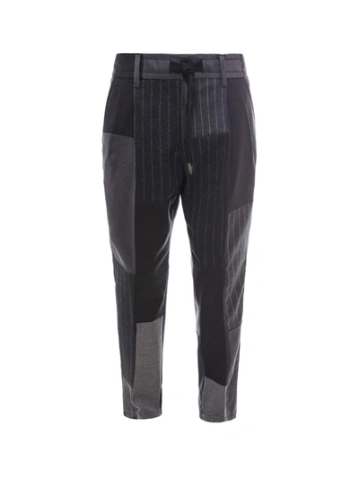Shop Dolce & Gabbana Patchwork Trouser In Black
