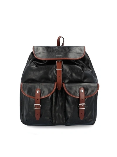 Shop Saint Laurent Black Leather Backpack