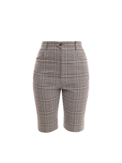 Shop Saint Laurent Wool Bermuda Shorts In Grey