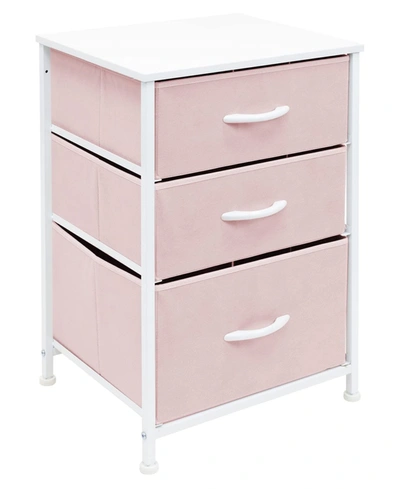 Shop Sorbus End Table With 3 Drawers In Pink