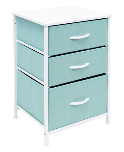Shop Sorbus End Table With 3 Drawers In Aqua