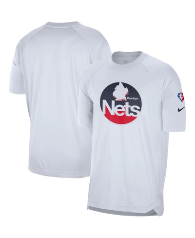 Nike Men's White Brooklyn Nets 2021/22 City Edition Pregame Warm-up Shooting T-shirt In White
