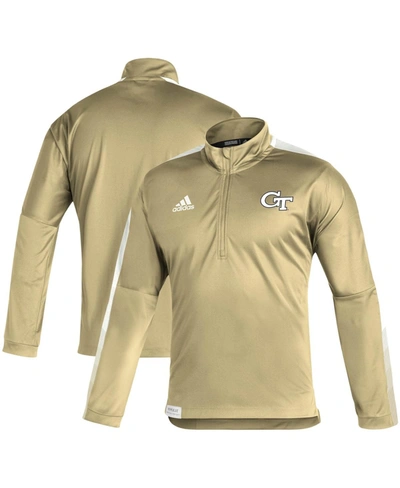 Shop Adidas Originals Men's Gold Georgia Tech Yellow Jackets 2021 Sideline Quarter-zip Jacket