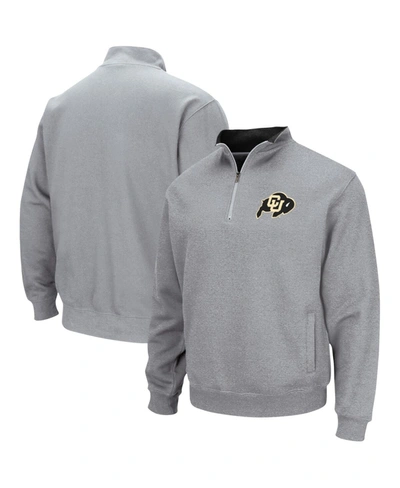 Colosseum Men's  Heathered Gray Colorado Buffaloes Tortugas Team Logo Quarter-zip Jacket In Heathered Gray