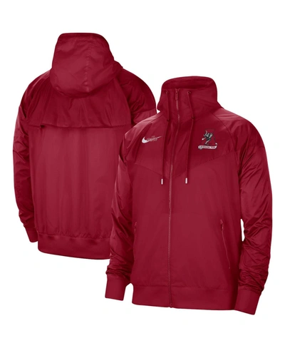 Shop Nike Men's Crimson Alabama Crimson Tide Windrunner Raglan Full-zip Jacket