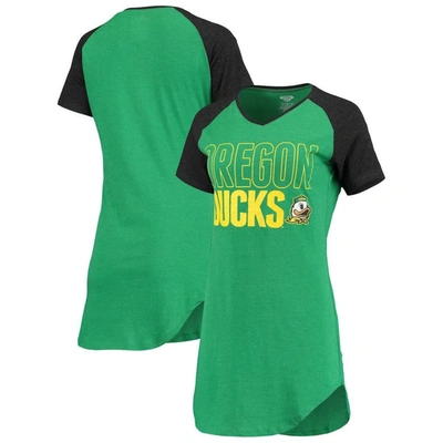 Shop Concepts Sport Green/black Oregon Ducks Raglan V-neck Nightshirt