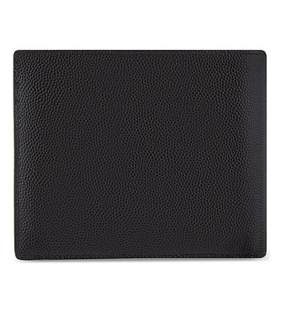 SAINT LAURENT Logo-Print Pebble-Grain Leather Billfold Wallet for Men