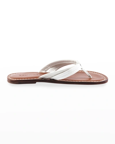 Shop Bernardo Miami Leather Slide Sandals In White