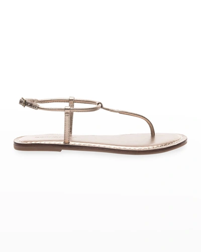Shop Bernardo Lilly Flat Thong Sandals In Platinum