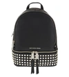 Michael Michael Kors Small Studded Leather Backpack In Black