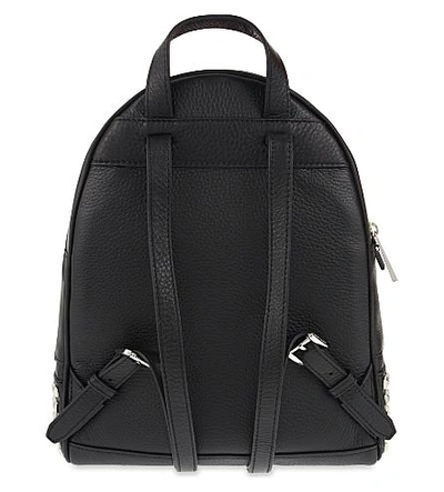 Shop Michael Michael Kors Rhea Studded Small Leather Backpack In Black