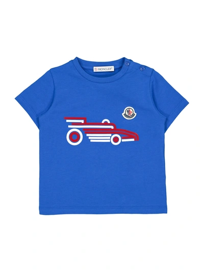 Shop Moncler Kids T-shirt For Boys In Blue