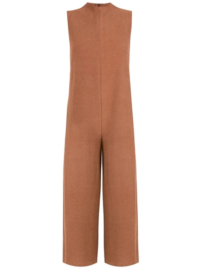 Shop Osklen Eco Comfy Straight-leg Jumpsuit In Brown