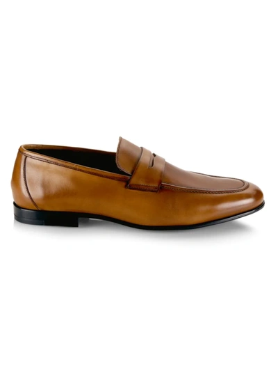 Shop To Boot New York Men's Portofino Leather Penny Loafer In Tabacco