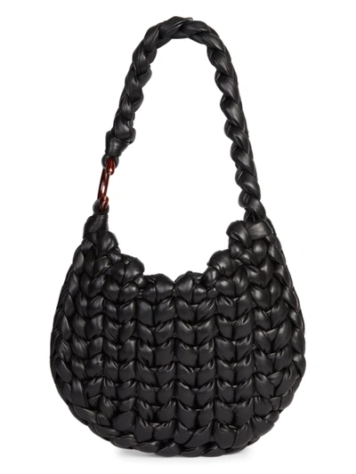 Shop Chloé Women's Woven Leather Shoulder Bag In Black