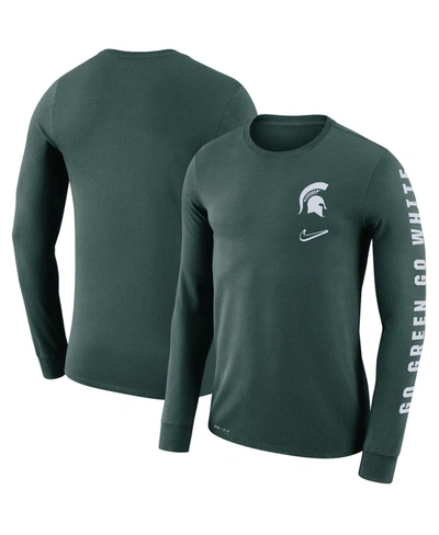 Shop Nike Men's Green Michigan State Spartans Local Mantra Performance Long Sleeve T-shirt