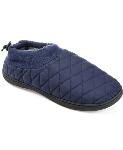 Vance Co. . Fargo Quilted Faux Fur Lined Slipper In Blue