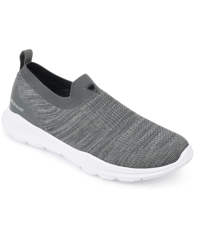 Shop Vance Co. Men's Pierce Casual Slip-on Knit Walking Sneakers In Gray