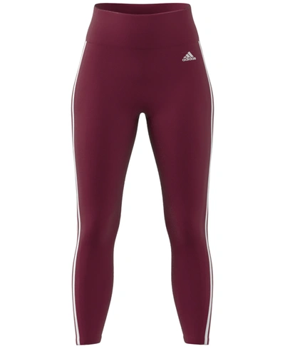 Shop Adidas Originals Adidas Women's High Rise 7/8-leggings In Dark Red