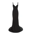 Stella Mccartney Woman Primrose Stretch-cady Gown Black In Indigo