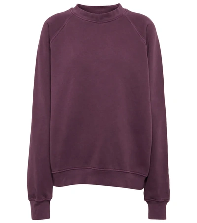 Shop Les Tien Crewneck Cotton Sweatshirt In Rasperry