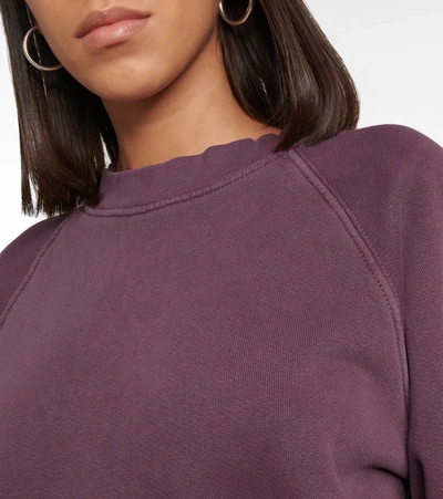 Shop Les Tien Crewneck Cotton Sweatshirt In Rasperry