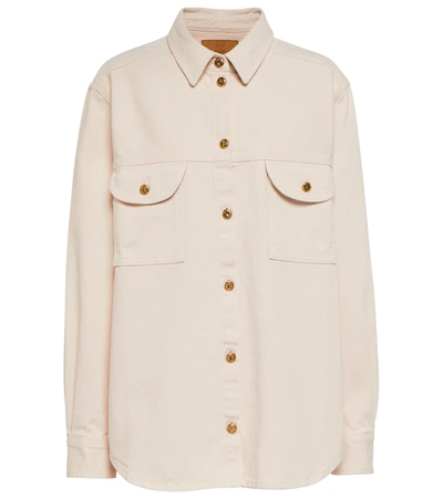 Shop Blazé Milano Denim Shirt In White