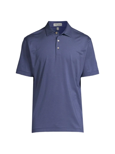 Shop Peter Millar Halford Performance Jersey Polo Shirt In Sport Navy