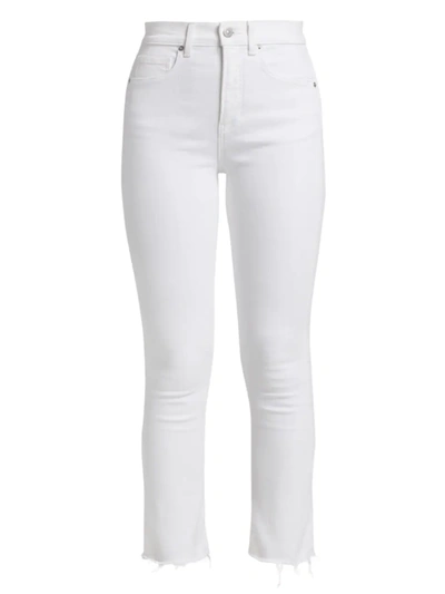 Shop Veronica Beard Women's Carly Kick Flare Cropped Jeans In White