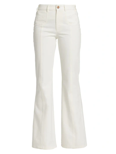 Shop See By Chloé Women's Iconic Emily Flared Pants In White