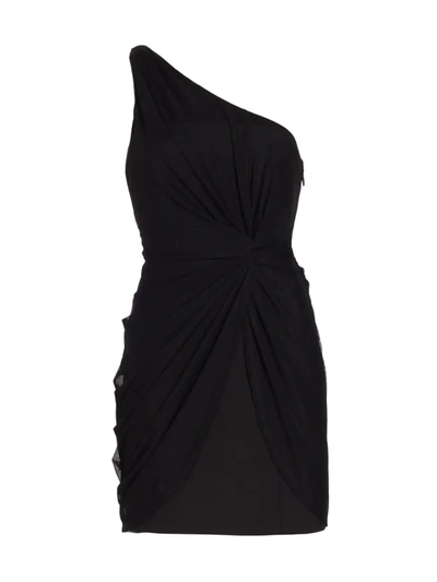 Shop Cinq À Sept Women's Etty Gathered Mesh Mini Dress In Black