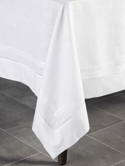 Shop Sferra Tipton Oblong Tablecloth In White