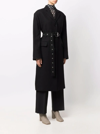 Shop Acne Studios Belted Waist Coat In Black