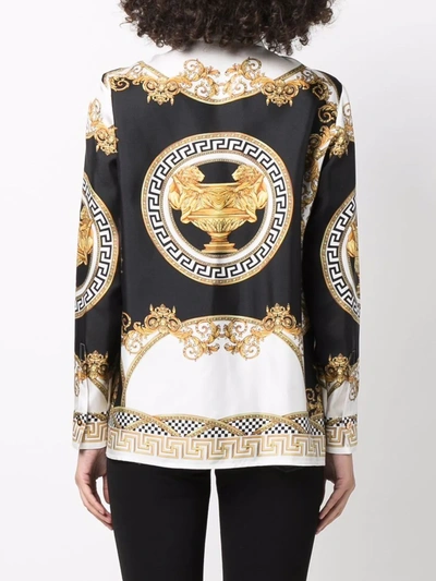 Shop Versace La Coupe Des Dieux Print Shirt In Weiss