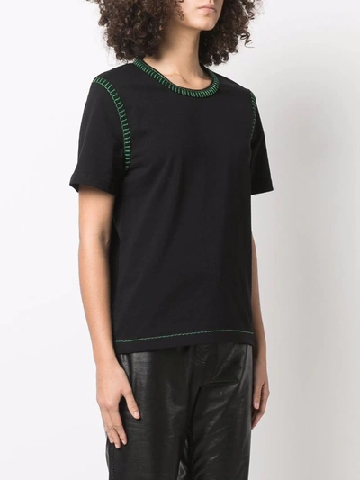 Shop Bottega Veneta Overlock Stitch T-shirt In Schwarz