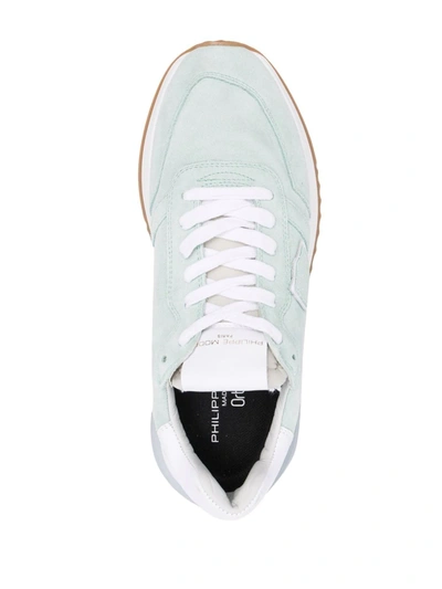 Shop Philippe Model Paris Tropez 2.1 Daim Lave Sneakers In Grün