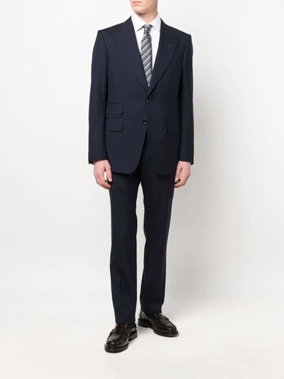 Shop Tom Ford Single-breasted Tailored Suit In Blau