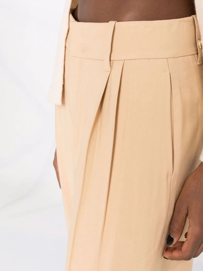 Shop Vince Wide-leg Tailored Trousers In Nude