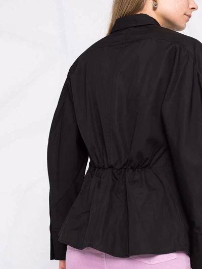 Vince Sculpted Long Sleeve Shirt In Schwarz