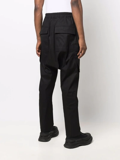 Shop Rick Owens Drkshdw Drawstring Drop-crotch Trousers In Schwarz
