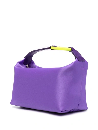 Shop Eéra Moon Satin Tote Bag In Violett