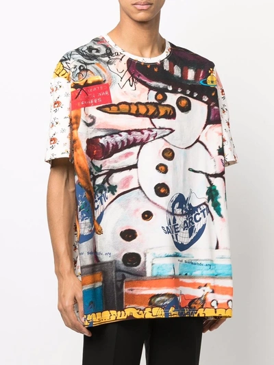 Shop Vivienne Westwood Graphic-print Organic Cotton T-shirt In Nude